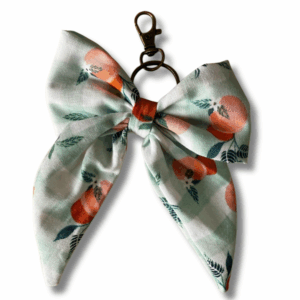 Peachie Bow Keychain